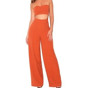 High Waist Wide Leg Two Piece Bustier Trouser Set